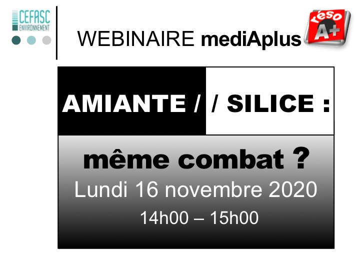 AMIANTE#SILICE: MÊME COMBAT?